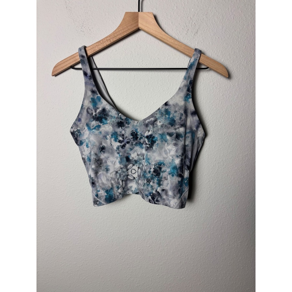 Lululemon Align Tank Top Kaleidofloral Multi Blue Grey Size 10 LW1DAJS